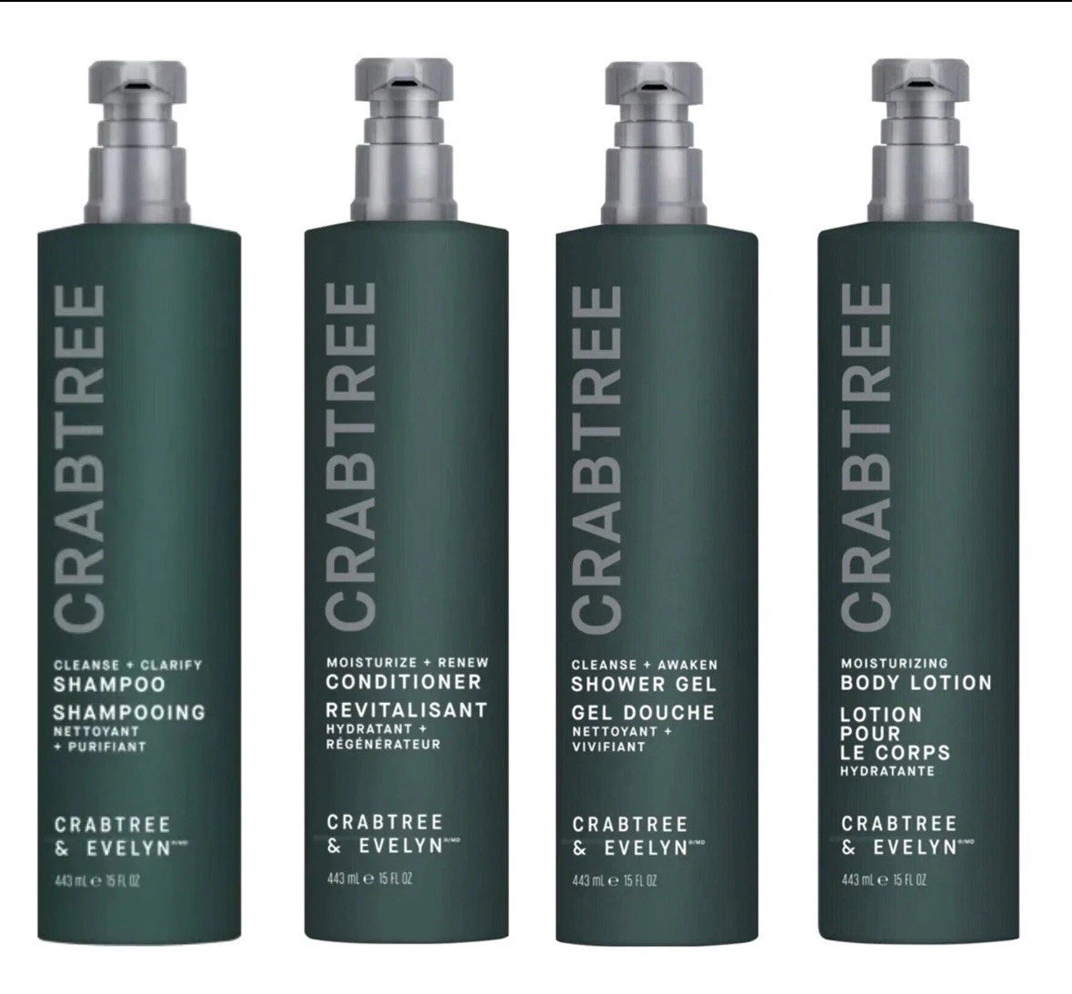 Crabtree and Evelyn Shower Gel, Conditioner, Shampoo, Lotion
