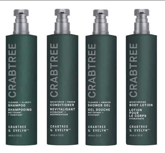 Crabtree and Evelyn Shower Gel, Conditioner, Shampoo, Lotion